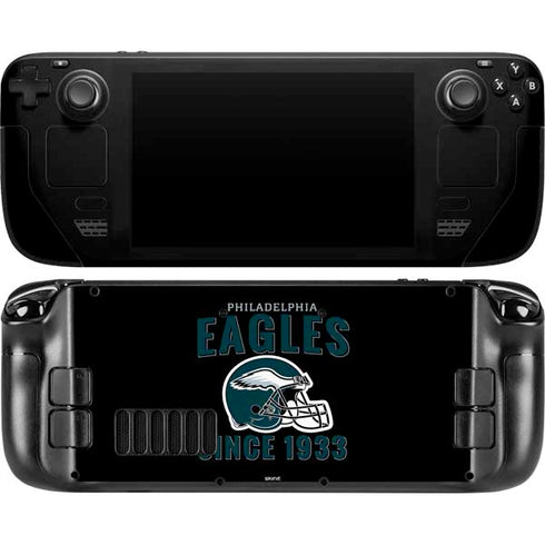 NFL Philadelphia Eagles Helmet Steam Deck Handheld Gaming Computer OLED Skin