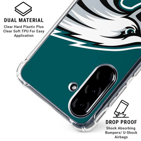 NFL Philadelphia Eagles Large Logo Galaxy A36 5G Clear Case