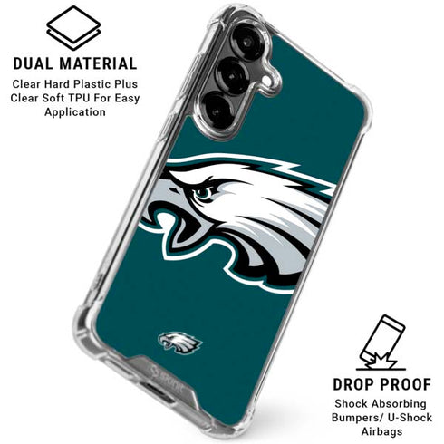 NFL Philadelphia Eagles Large Logo Galaxy S26 Plus Clear Case
