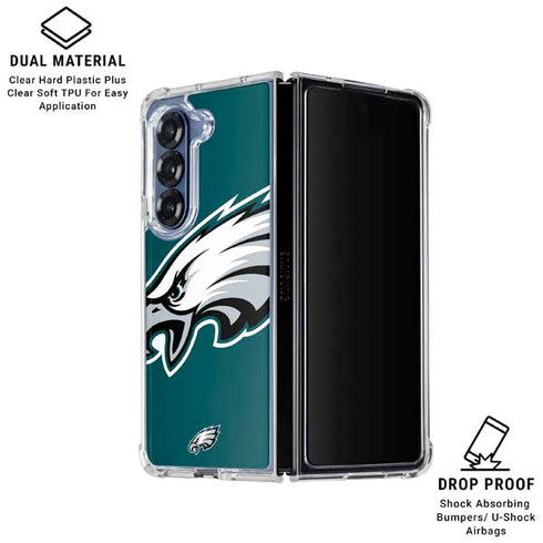 NFL Philadelphia Eagles Large Logo Galaxy Z Fold7 Clear Case