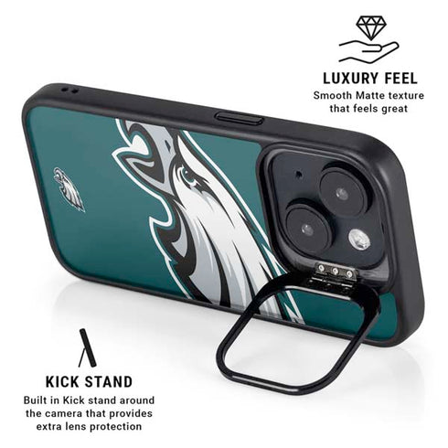 NFL Philadelphia Eagles Large Logo iPhone 14 Plus Kickstand Case