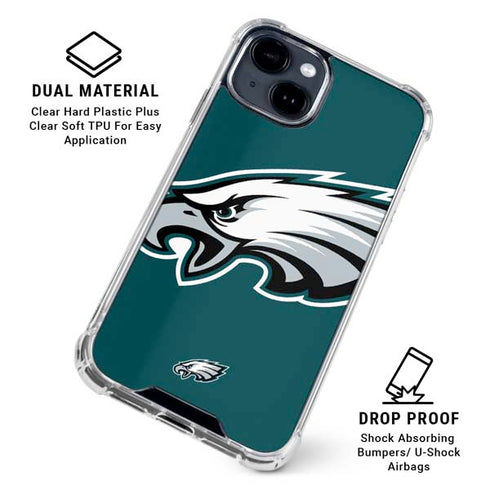 NFL Philadelphia Eagles Large Logo iPhone 15 Clear Case