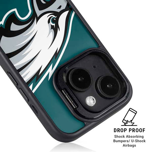 NFL Philadelphia Eagles Large Logo iPhone 15 Plus Kickstand Case