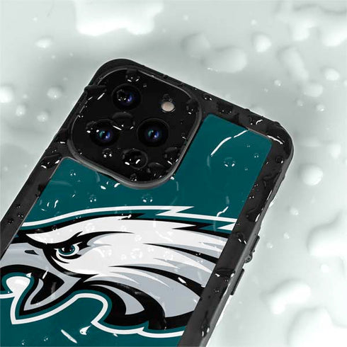 NFL Philadelphia Eagles Large Logo iPhone 15 Pro Waterproof Case