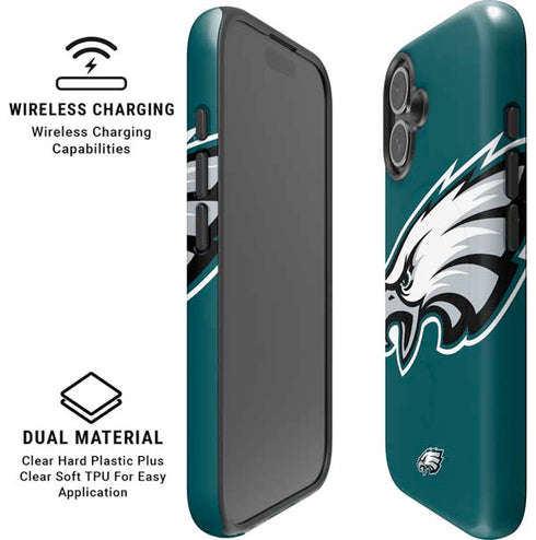 NFL Philadelphia Eagles Large Logo iPhone 16 Plus Magsafe Impact Case