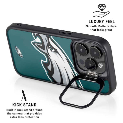NFL Philadelphia Eagles Large Logo iPhone 16 Pro Kickstand Case