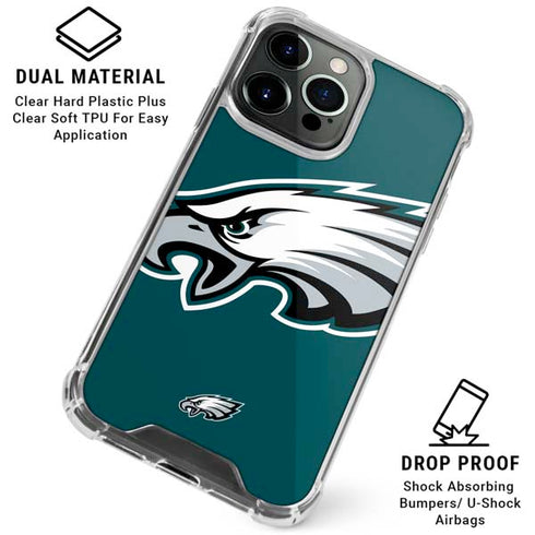 NFL Philadelphia Eagles Large Logo iPhone 16 Pro Max Clear Case
