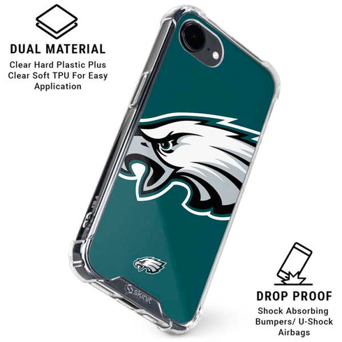NFL Philadelphia Eagles Large Logo iPhone 16e Clear Case