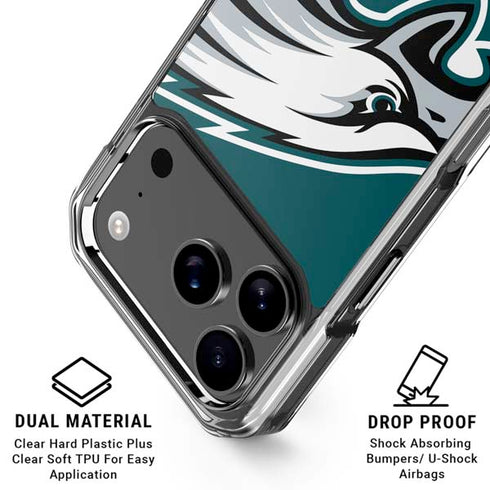 NFL Philadelphia Eagles Large Logo iPhone 17 Pro Clear Case