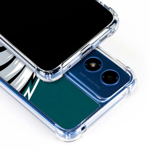 NFL Philadelphia Eagles Large Logo Moto G Play 4G (2024) Clear Case