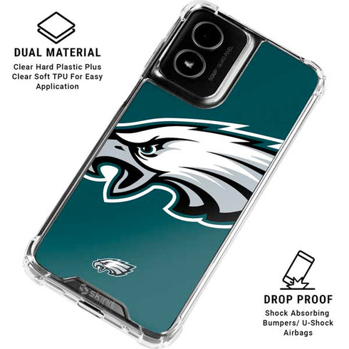 NFL Philadelphia Eagles Large Logo Moto G Power 5G (2024) Clear Case