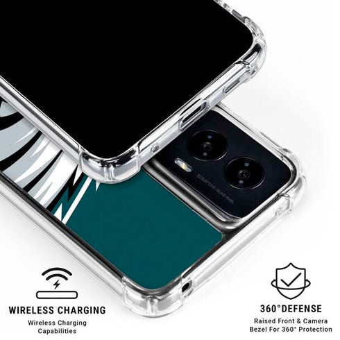 NFL Philadelphia Eagles Large Logo Moto G Power 5G (2024) Clear Case