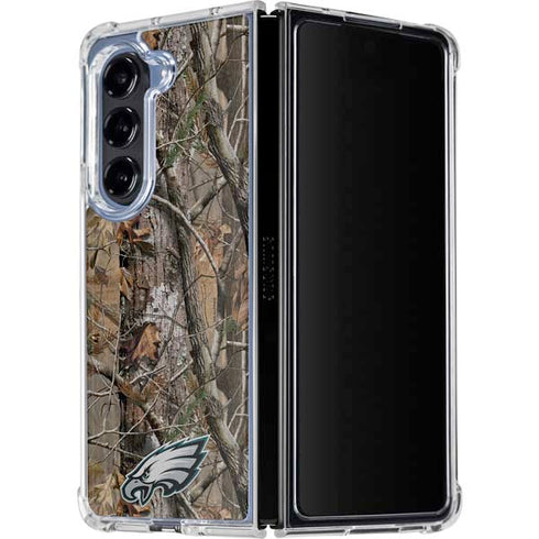 NFL Philadelphia Eagles Realtree AP Camo Galaxy Z Fold5 5G Clear Case