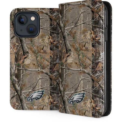 NFL Philadelphia Eagles Realtree AP Camo iPhone 15 Folio Case