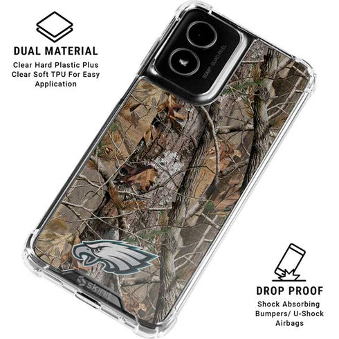 NFL Philadelphia Eagles Realtree AP Camo Moto G Power 5G (2024) Clear Case