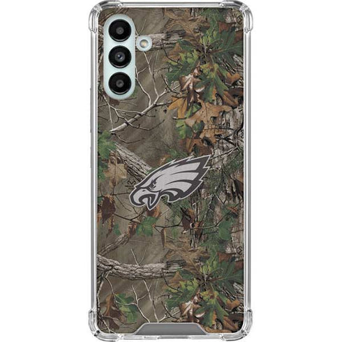 NFL Philadelphia Eagles Realtree Xtra Green Camo Galaxy A13 5G Clear Case