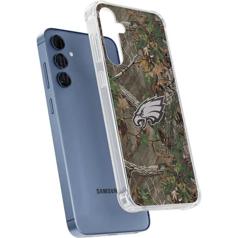 NFL Philadelphia Eagles Realtree Xtra Green Camo Galaxy A55 5G Clear Case