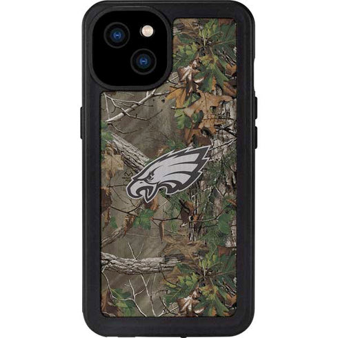 NFL Philadelphia Eagles Realtree Xtra Green Camo iPhone 15 Plus Waterproof Case