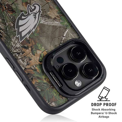 NFL Philadelphia Eagles Realtree Xtra Green Camo iPhone 15 Pro Kickstand Case