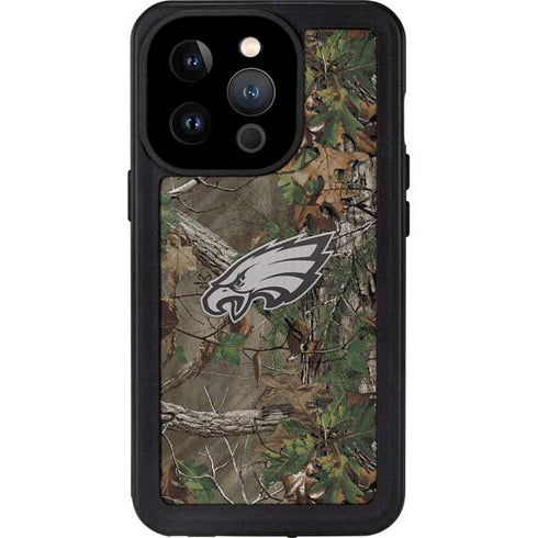 NFL Philadelphia Eagles Realtree Xtra Green Camo iPhone 15 Pro Waterproof Case
