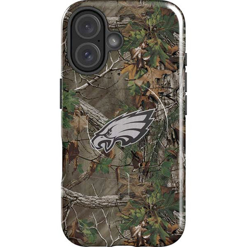 NFL Philadelphia Eagles Realtree Xtra Green Camo iPhone 16 Plus Magsafe Impact Case