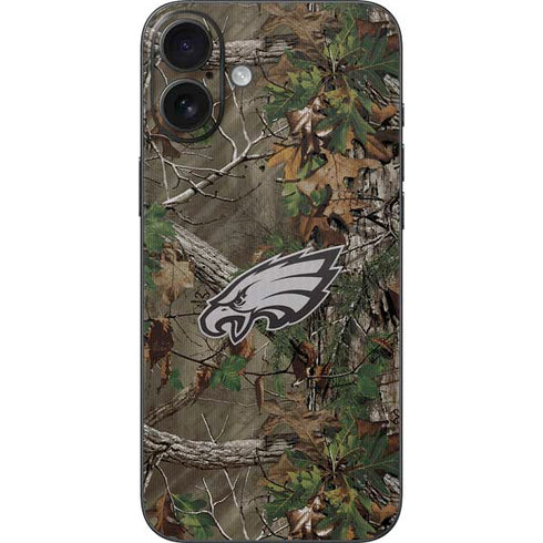 NFL Philadelphia Eagles Realtree Xtra Green Camo iPhone 16 Plus Skin