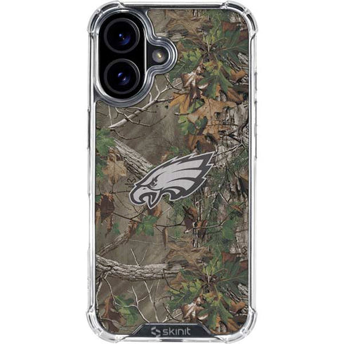 NFL Philadelphia Eagles Realtree Xtra Green Camo iPhone 17 Clear Case