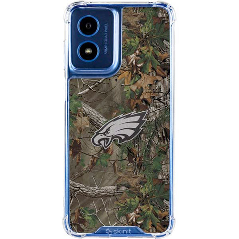 NFL Philadelphia Eagles Realtree Xtra Green Camo Moto G 5G (2024) Clear Case