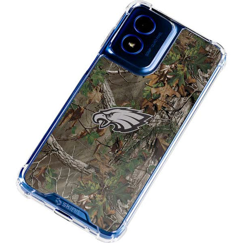 NFL Philadelphia Eagles Realtree Xtra Green Camo Moto G 5G (2024) Clear Case