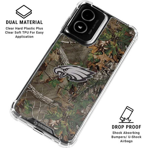NFL Philadelphia Eagles Realtree Xtra Green Camo Moto G Power 5G (2024) Clear Case