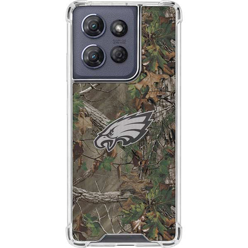 NFL Philadelphia Eagles Realtree Xtra Green Camo Moto G Power 5G (2025) Clear Case