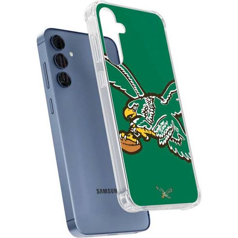 NFL Philadelphia Eagles Retro Logo Galaxy A55 5G Clear Case