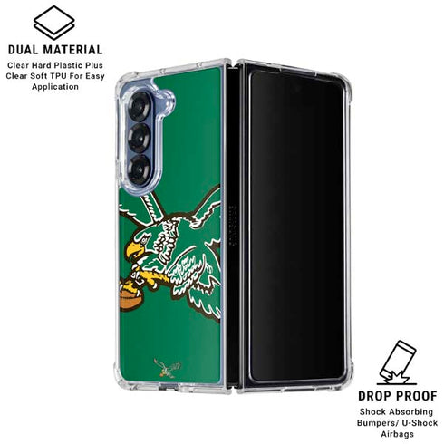 NFL Philadelphia Eagles Retro Logo Galaxy Z Fold6 Clear Case