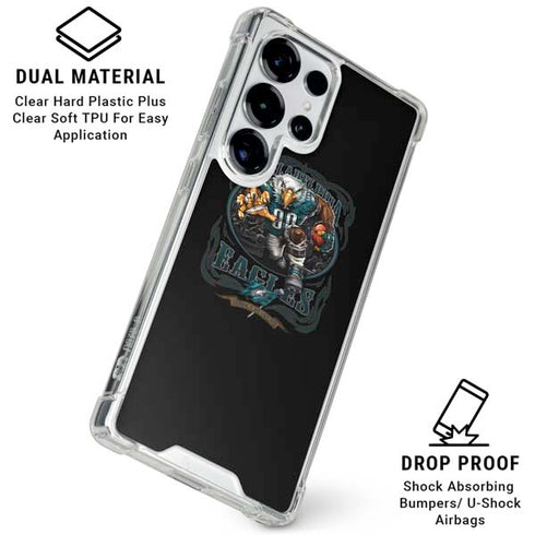 Liquid Blue NFL Philadelphia Eagles Running Back Galaxy S25 Ultra Clear Case