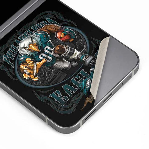 Liquid Blue NFL Philadelphia Eagles Running Back Galaxy Z Flip6 Skin