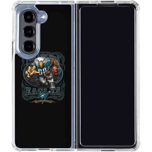 Liquid Blue NFL Philadelphia Eagles Running Back Galaxy Z Fold5 5G Clear Case