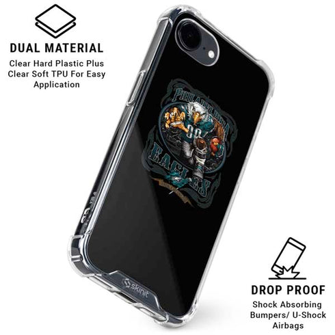 Liquid Blue NFL Philadelphia Eagles Running Back iPhone 16e Clear Case