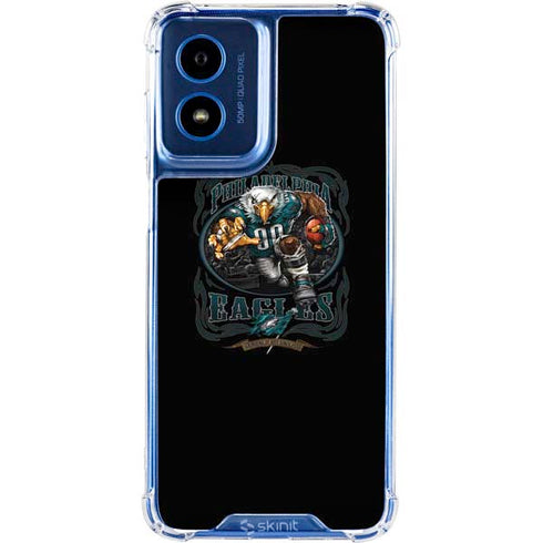 Liquid Blue NFL Philadelphia Eagles Running Back Moto G Play 4G (2024) Clear Case