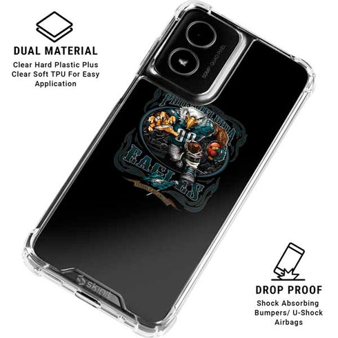 Liquid Blue NFL Philadelphia Eagles Running Back Moto G Power 5G (2024) Clear Case
