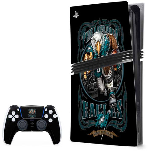 Liquid Blue NFL Philadelphia Eagles Running Back PS5 Pro Bundle Skin