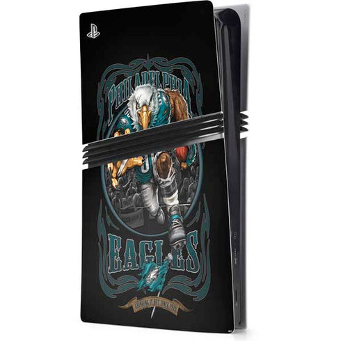 Liquid Blue NFL Philadelphia Eagles Running Back PS5 Pro Console Skin