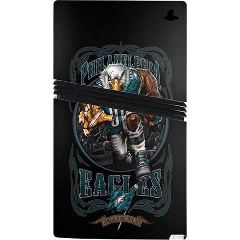 Liquid Blue NFL Philadelphia Eagles Running Back PS5 Pro Console Skin