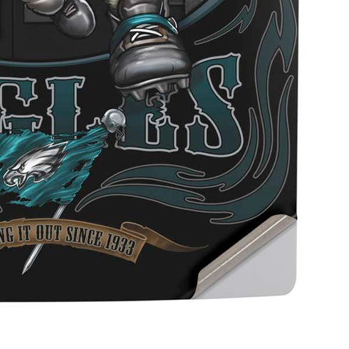 Liquid Blue NFL Philadelphia Eagles Running Back PS5 Pro Disk Console Skin