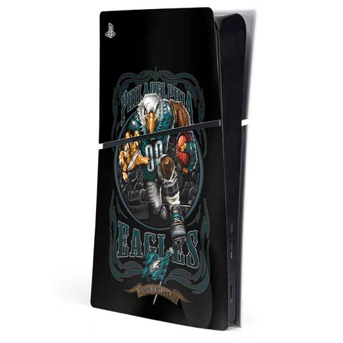 Liquid Blue NFL Philadelphia Eagles Running Back PS5 Slim Digital Edition Console Skin