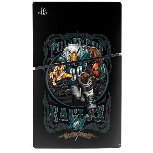 Liquid Blue NFL Philadelphia Eagles Running Back PS5 Slim Digital Edition Console Skin
