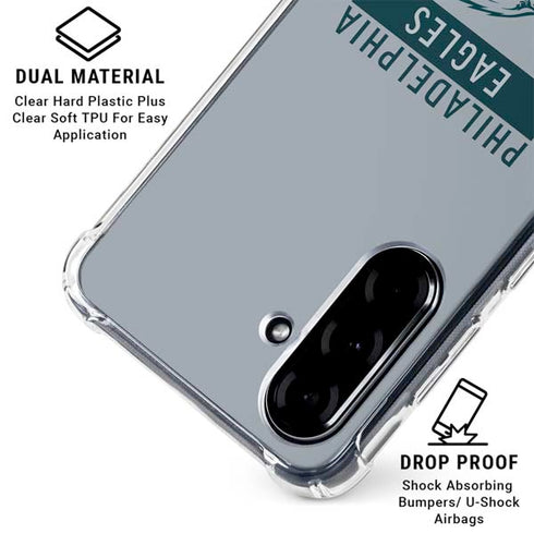 NFL Philadelphia Eagles Silver Performance Series Galaxy A36 5G Clear Case