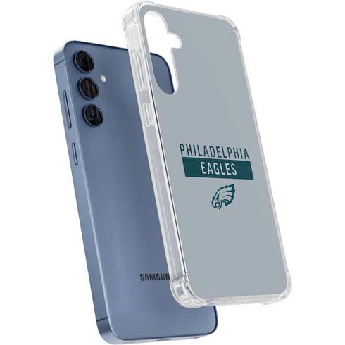 NFL Philadelphia Eagles Silver Performance Series Galaxy A55 5G Clear Case