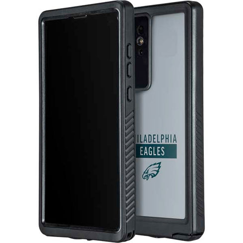 NFL Philadelphia Eagles Silver Performance Series Galaxy S24 Ultra Waterproof Case