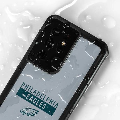 NFL Philadelphia Eagles Silver Performance Series Galaxy S24 Ultra Waterproof Case