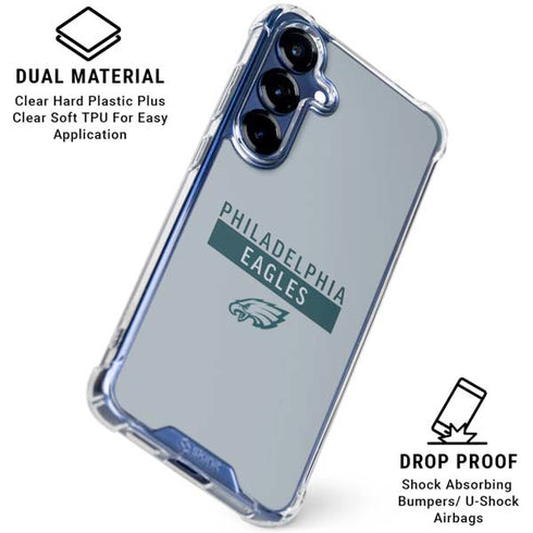 NFL Philadelphia Eagles Silver Performance Series Galaxy S25 Clear Case